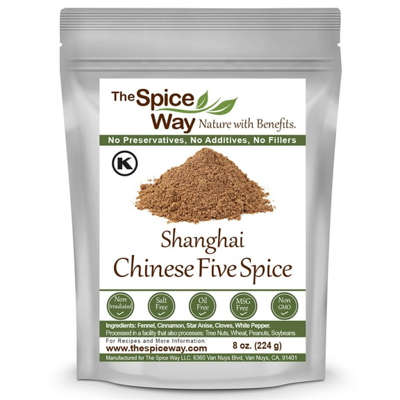 The Spice Way Shanghai Chinese Five Spice Seasoning - Chinese cuisine All Natural - Resealable Pouch - 8 Oz.