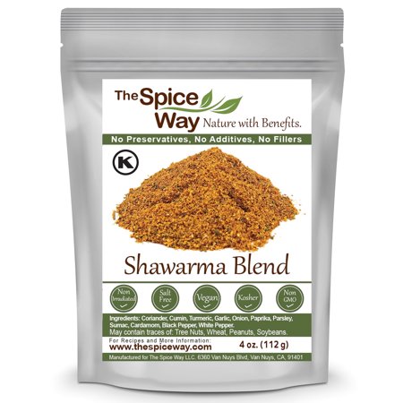 The Spice Way - Shawarma Seasoning Blend - Recipe Included (meat and poultry rub/meat and poultry spice) - 4 oz.