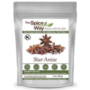 The Spice Way Star Anise Whole Spice - 100% Natural - 3 oz