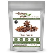 The Spice Way Star Anise Whole Spice - 100% Natural - 3 oz