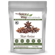 The Spice Way Star Anise Whole Spice - 100% Natural - 3 oz