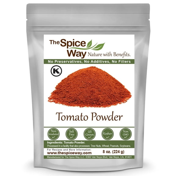 The Spice Way Tomato Powder – Multipurpose Spice – All Natural – Powdered – Resealable Pouch - 8 oz.