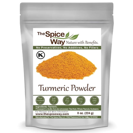 The Spice Way Turmeric Powder - Middle Eastern and Asian Spice Blend – All Natural - Resealable Pouch - 8 Oz.