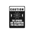 thumbnail image 1 of The Spiders Are Decorating For Halloween Aluminum Metal Decor Sign - 10x14 inches, 1 of 4