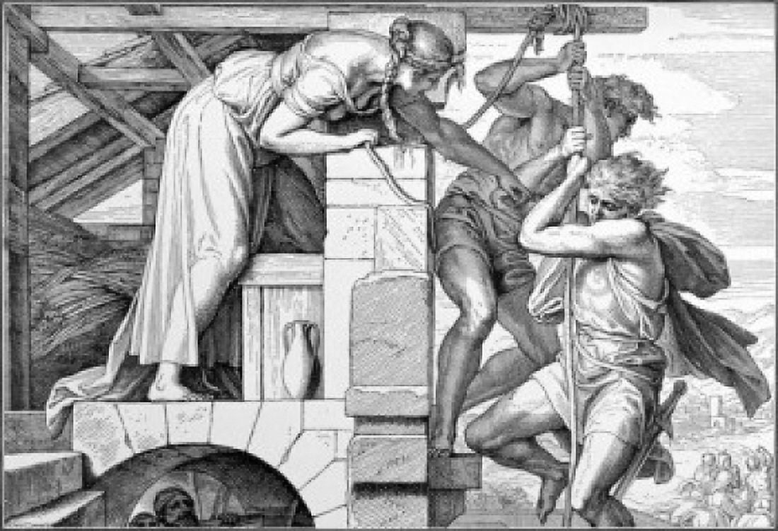 The Spies Escape Julius Schnorr von Carolsfeld (1749-1872 German) Canvas Art - Julius Schnorr von Carolsfeld (24 x 36)
