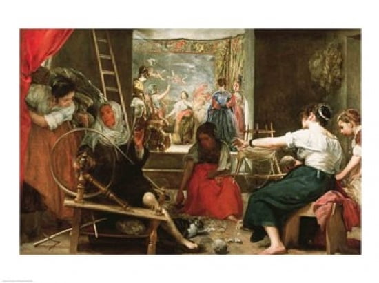 The Spinners Canvas Art - Diego Velazquez (36 x 24)