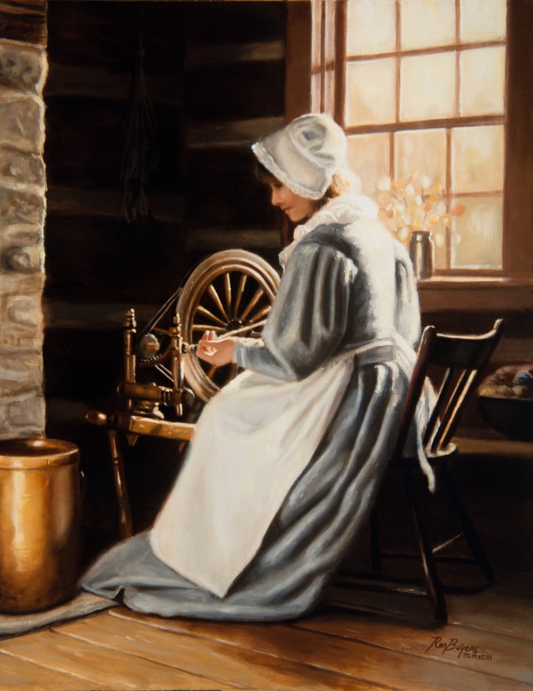 The Spinning Wheel Canvas Art - Ron Bayens (18 x 24)
