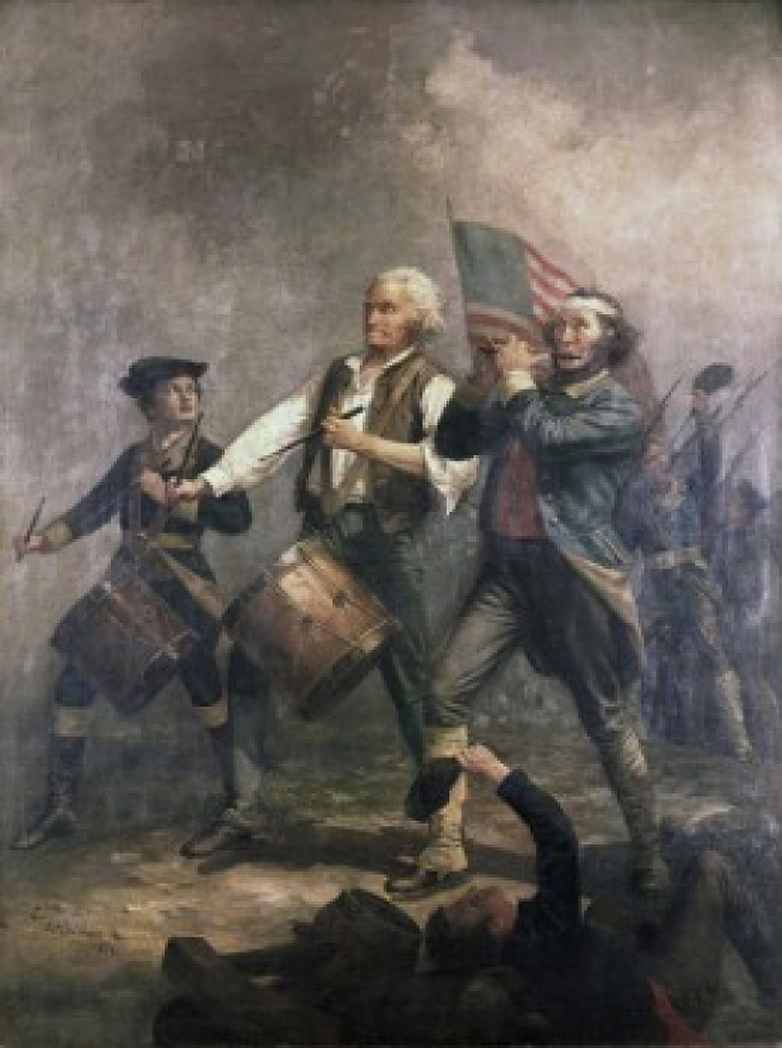 The Spirit of 76 Archibald M Willard (1836-1918 American) Abbot Hall Marblehead MA Canvas Art - Archibald M Willard (18 x 24)