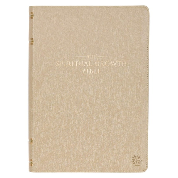 The Spiritual Growth Bible, Study Bible, NLT - New Living Translation Holy Bible, Faux Leather, Pearlescent Taupe