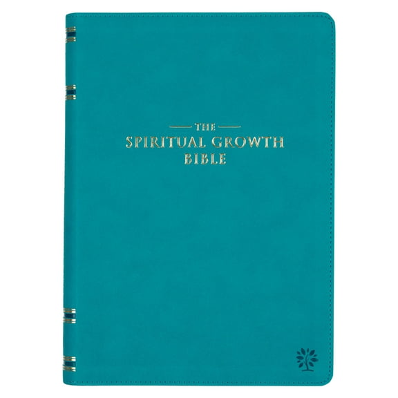 The Spiritual Growth Bible, Study Bible, NLT - New Living Translation Holy Bible, Faux Leather, Teal