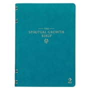 The Spiritual Growth Bible, Study Bible, NLT - New Living Translation Holy Bible, Faux Leather, Teal