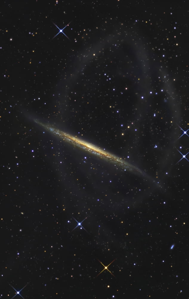 The Splinter Galaxy also known as NGC 5907 Canvas Art - R Jay GaBanyStocktrek Images (12 x 18)