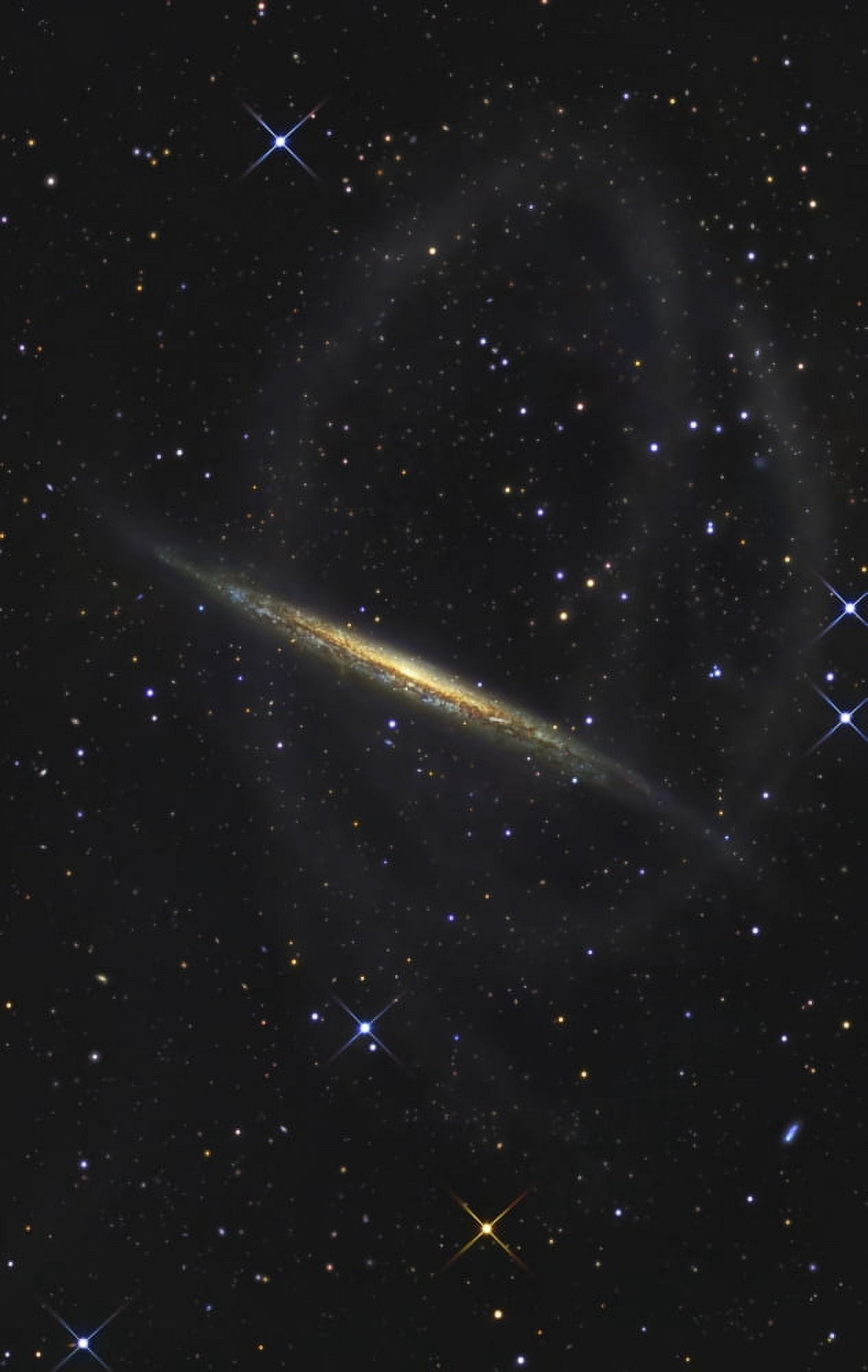 The Splinter Galaxy also known as NGC 5907 Canvas Art - R Jay GaBanyStocktrek Images (23 x 35)