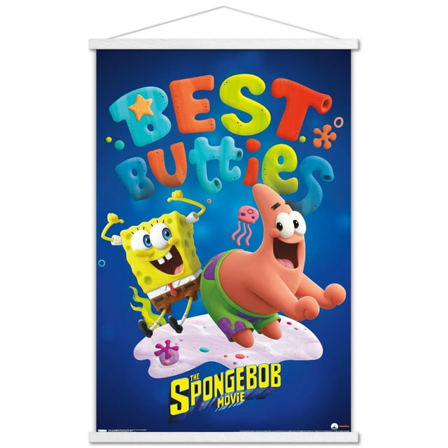 The SpongeBob MoVie: Sponge On The Run - Best Butties Wall Poster with Wooden Magnetic Frame, 22.375" x 34"