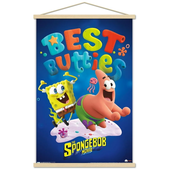 The SpongeBob MoVie: Sponge On The Run - Best Butties Wall Poster with Wooden Magnetic Frame, 22.375" x 34"