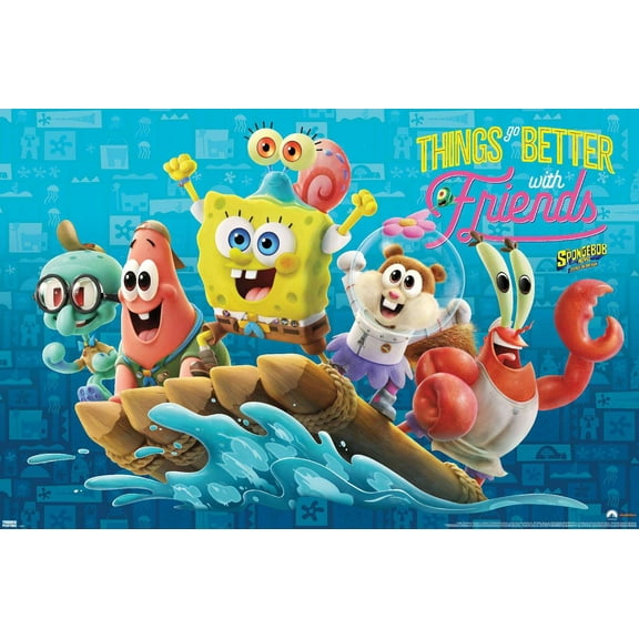 The SpongeBob MoVie: Sponge On The Run - Friends Wall Poster, 22.375" x 34"