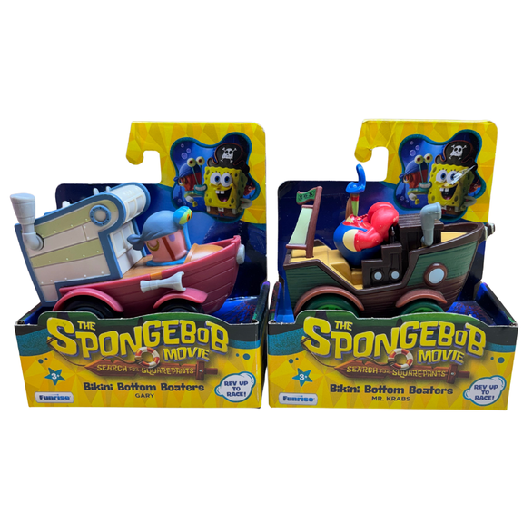 The SpongeBob Movie: Search for SquarePants Bikini Bottom Boaters Figure Set, Gary & Mr. Krabs (2-Pack)