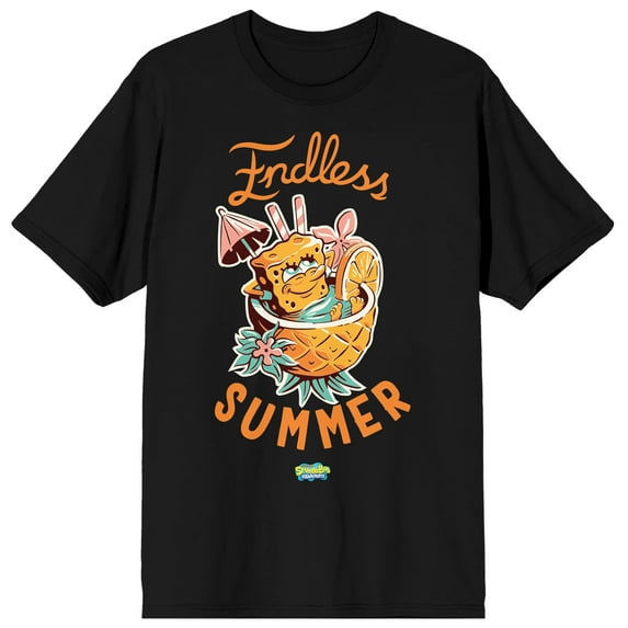 The SpongeBob SquarePants Pineapple Pool Drink Endless Summer Mens Tee - XL