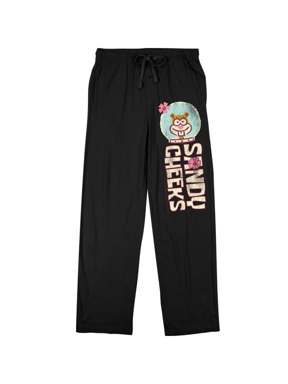 The Spongebob Movie Sandy Cheeks Women's Black Sleep Pajama Pants - Medium