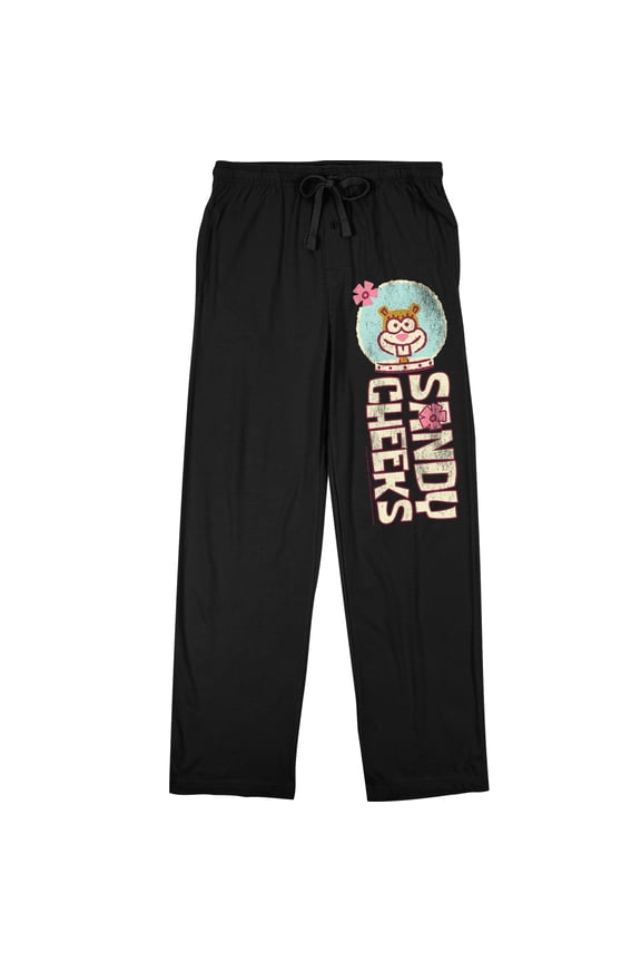 The Spongebob Movie Sandy Cheeks Women’s Black Sleep Pajama Pants - Small