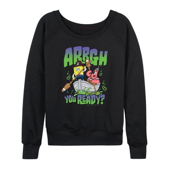 The Spongebob Movie: Search For Squarepants - Arrgh You Ready - Women's French Terry Long Sleeve Pullover