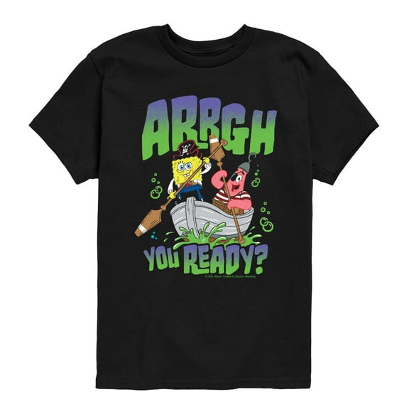 The Spongebob Movie: Search For Squarepants - Arrgh You Ready - Youth Short Sleeve Graphic T-Shirt