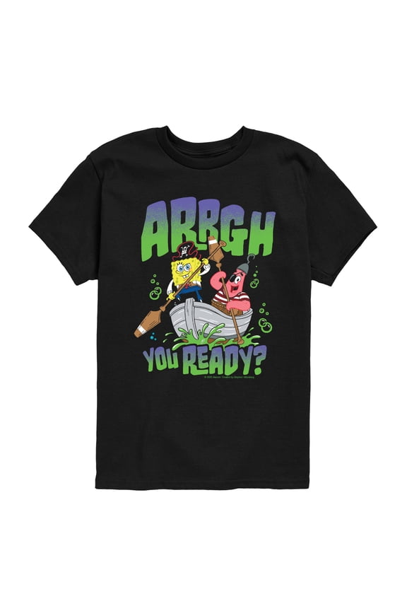 - Spongebob: The Search For Squarepants Arrgh You Ready Short Sleeve Graphic T-Shirt