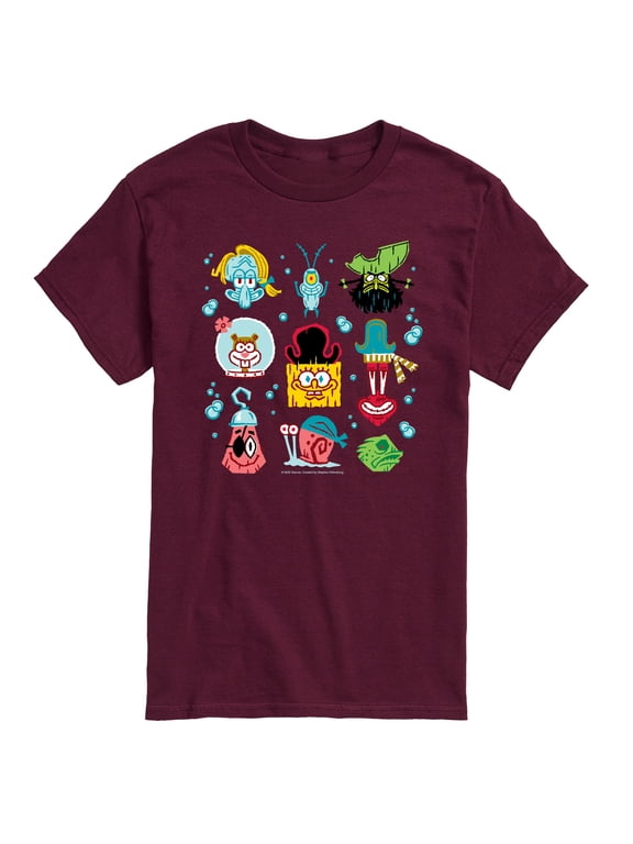 - Spongebob: The Search For Squarepants Grid Men's Short Sleeve Graphic T-Shirt