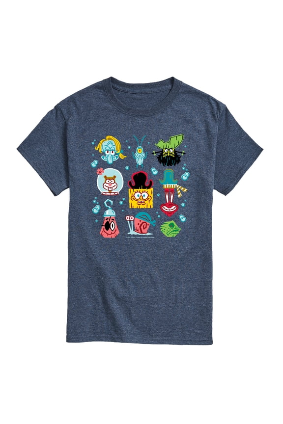 The Spongebob Movie: Search For Squarepants - Grid - Men's Short Sleeve Graphic T-Shirt