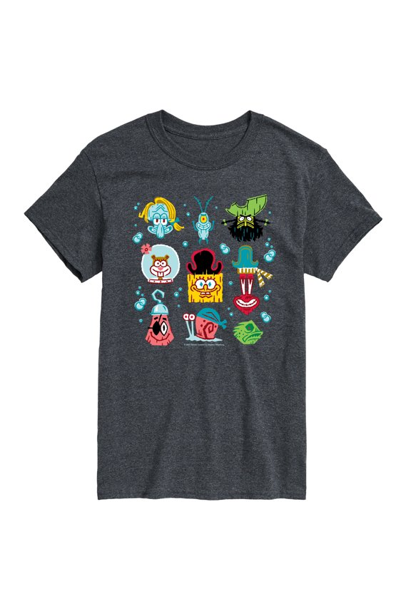 The Spongebob Movie: Search For Squarepants - Grid - Men's Short Sleeve Graphic T-Shirt