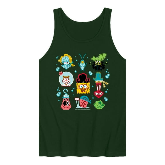 The Spongebob Movie: Search For Squarepants - Grid - Men's Sleeveless Graphic Tank
