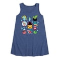 thumbnail image 1 of The Spongebob Movie: Search For Squarepants - Grid - Toddler And Youth Girls Short Sleeve Aline Dress, 1 of 6