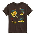 thumbnail image 1 of The Spongebob Movie: Search For Squarepants - Pirate Map Oversized - Youth Short Sleeve Graphic T-Shirt, 1 of 5