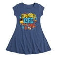 thumbnail image 1 of The Spongebob Movie: Search For Squarepants - Sponges Life For Me - Youth Girls Fit And Flare Short Sleeve Dress, 1 of 6