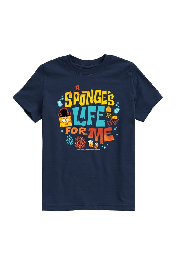 - Spongebob: The Search For Squarepants Sponges Life For Me Short Sleeve Graphic T-Shirt