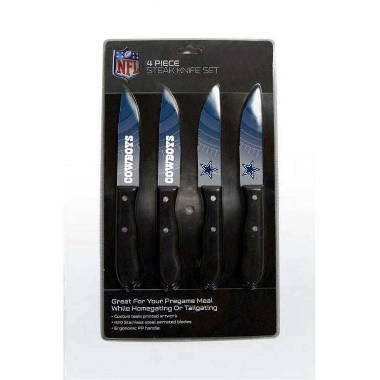 NFL Football Dallas Cowboys 4 Piece Stainless Steel Steak Knife