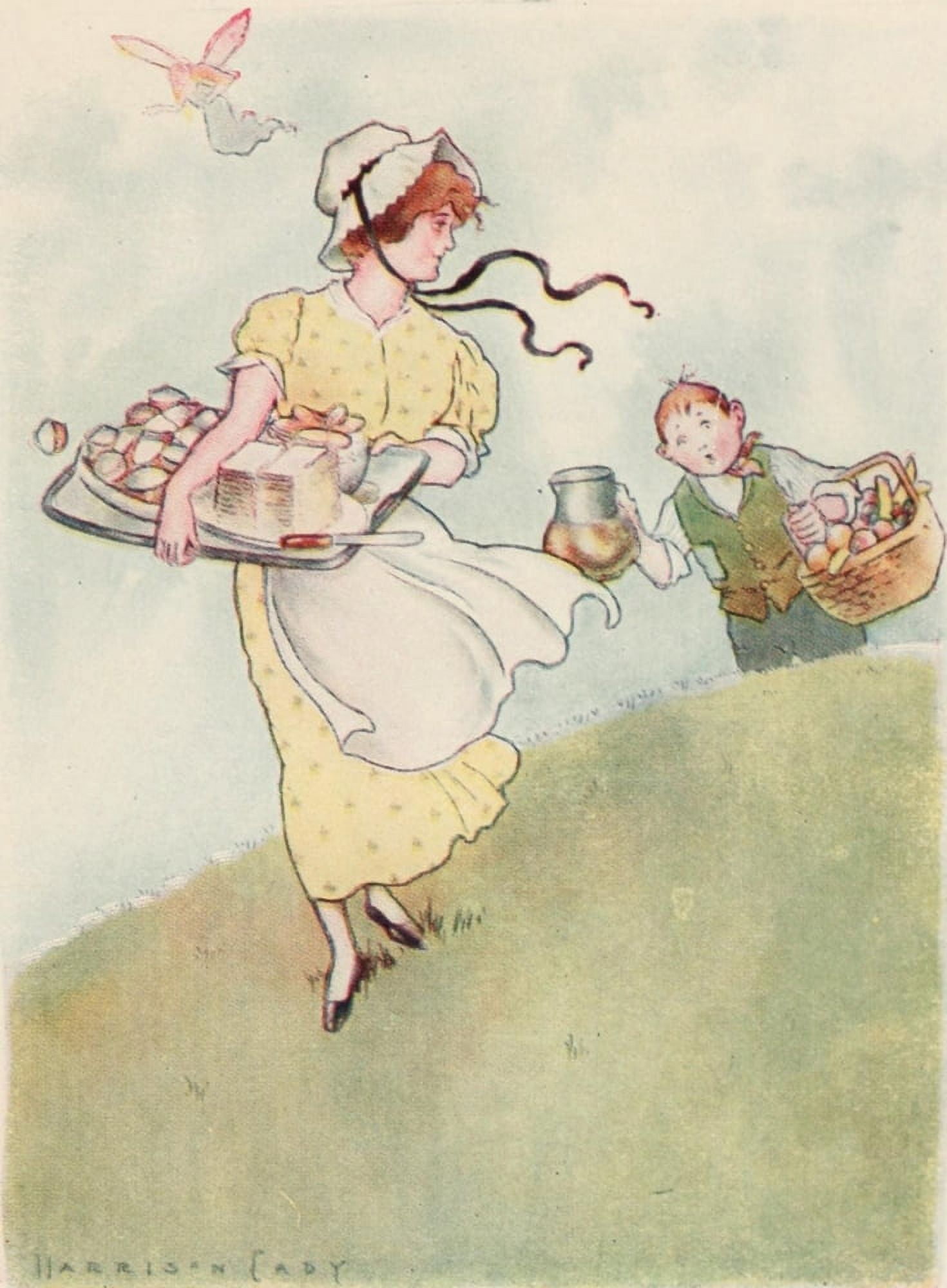 The Spring Cleaning 1908 The vicarage housemaid Canvas Art - Harrison Cady (18 x 24)