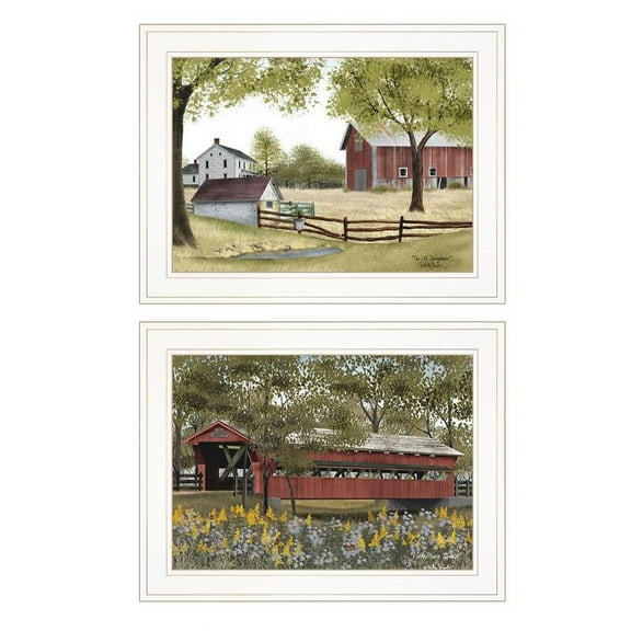 The Spring House 2-Piece Vignette by Billy Jacob Printed Art Wood Multi-Color