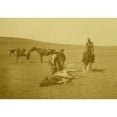 thumbnail image 1 of The Spring Round-Up -Roping A Texas Steer Poster Print by L.A. Huffman (18 x 24), 1 of 3