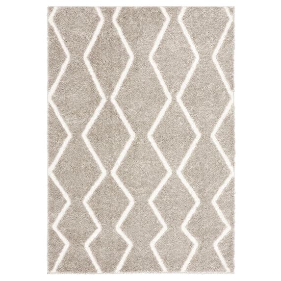 The Spruce Lawrence Izek Area Rug, Light Grey/Ivory, 7'10"x10'2"