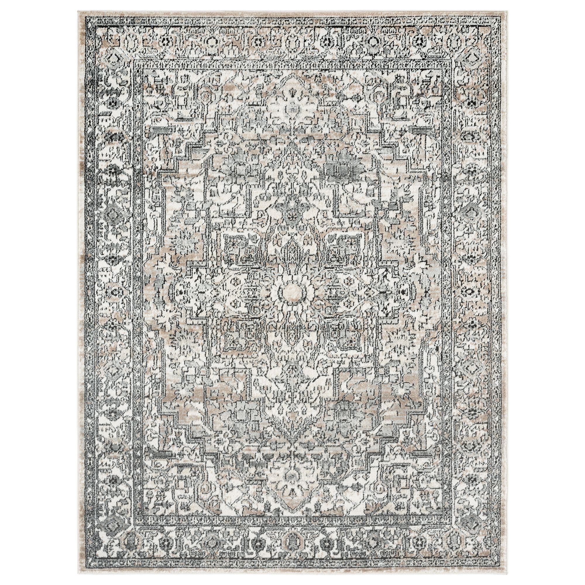 The Spruce Summer Quinn Area Rug Gray/Blue, 5'2"x6'11"