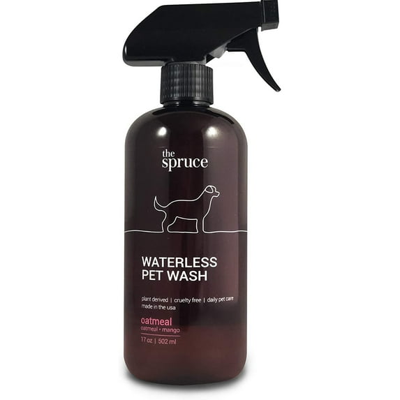 The Spruce Waterless Shampoo for Pets No Rinse Deodorizing Spray 17 Oz, Oatmeal