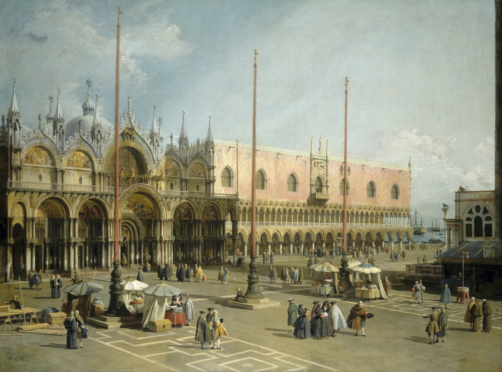 The Square Of Saint MarkS Canvas Art - (36 x 24)
