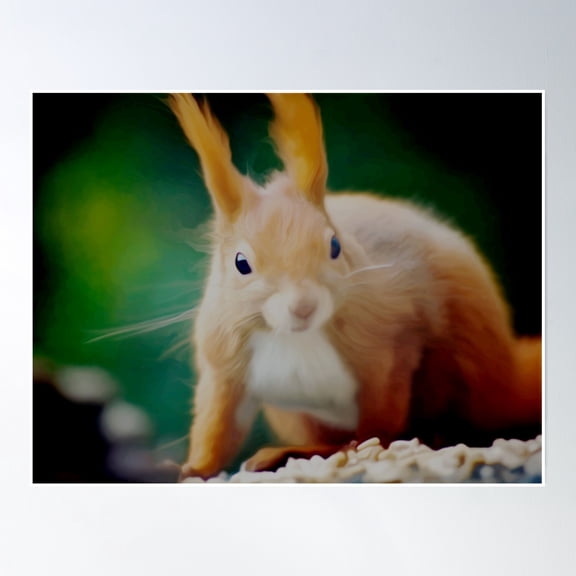 The Squirrel Poster Wall Art, Modern Wall Decor, 12x18 UNFRAMED