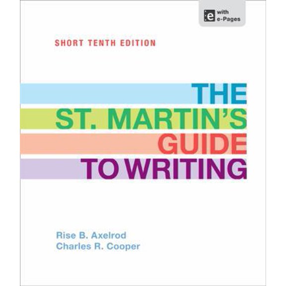 Pre-Owned The St. Martin's Guide to Writing Short Edition (Paperback) 1457604507 9781457604508