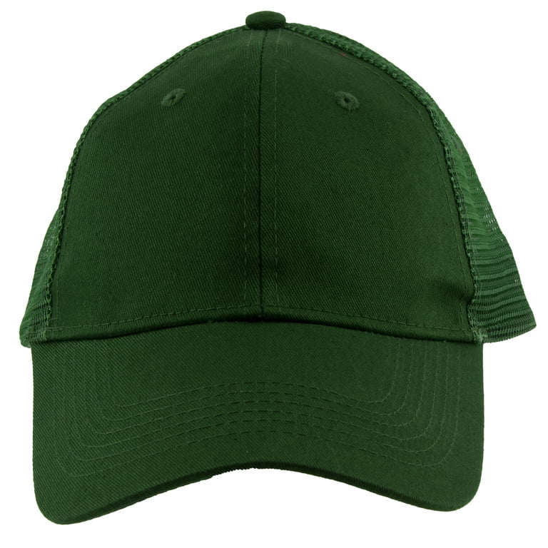 The Stacks Men's Trucker Hat in Hunter Green, One Size