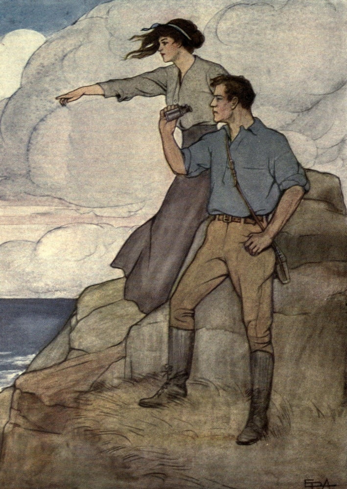 The Stake 1912 See she is coming near Canvas Art - Elenore Plaisted Abbott (18 x 24)