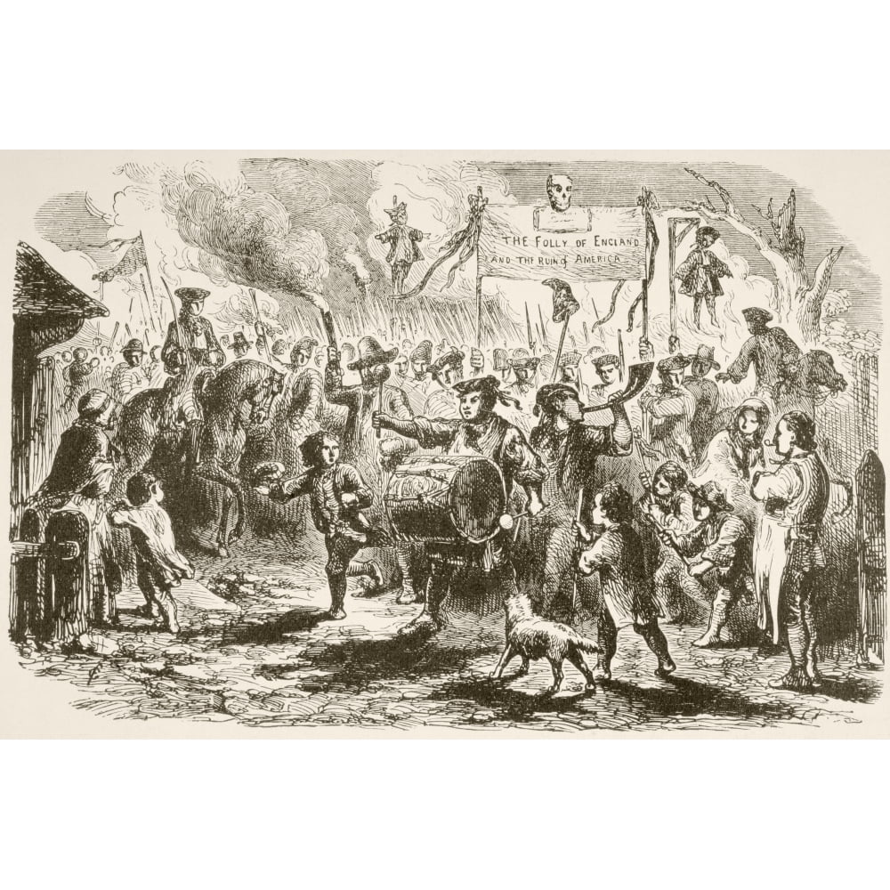 Posterazzi DPI1872458LARGE The Stamp Act Riots In New York, 1765 From A ...