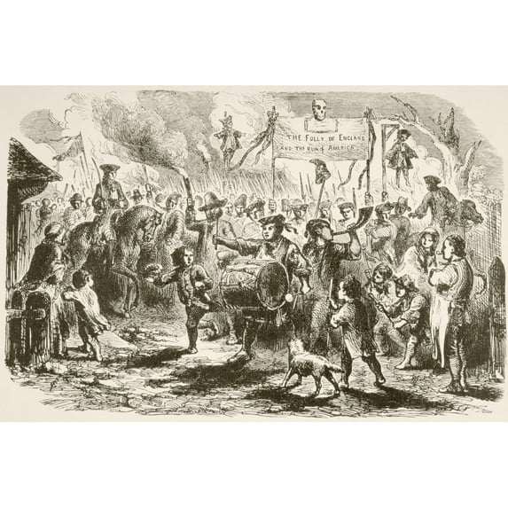 Posterazzi DPI1872458LARGE The Stamp Act Riots In New York, 1765 From A 19th Century Illustration Poster Print, 36 x 22 - Large