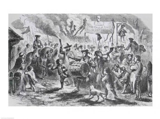 The Stamp Act Riots at Boston Canvas Art - (24 x 18)
